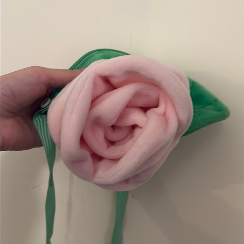 Pink Rose Plush Bag
